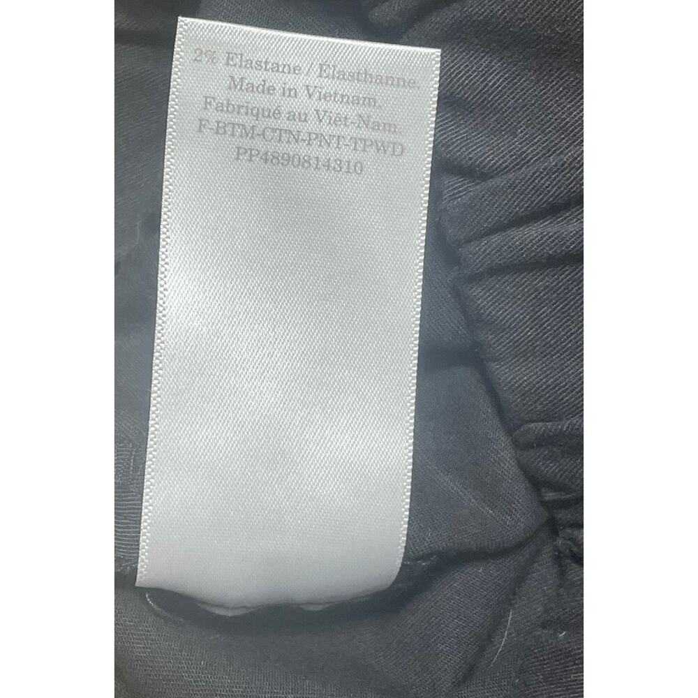 Everlane Size 2 Womens Pants Organic Cotton Black Pull On Stretch Elastic Waist - Picture 7 of 10